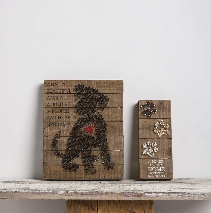Primitives by Kathy 33159 String Art Box Sign, Puppy Heart - Image 3